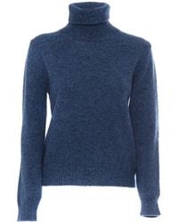 Kangra Cashmere - Regular Fit Turtleneck Sweater Wool Mohair Cashmere - Lyst
