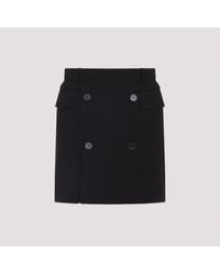 Balenciaga - Twill Mini Skirt Viscose - Lyst