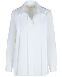 Marni - Camisa de algodón blanco - Lyst