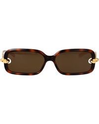Bottega Veneta - Havana-- Injected Sunglasses - Lyst