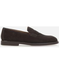 Doucal's - Mink Suede Loafers - Lyst