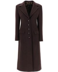 Dolce & Gabbana - Manteau de forme en laine et cachemire - Lyst