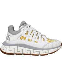 Versace - Canvas & Leather Sneaker - Lyst