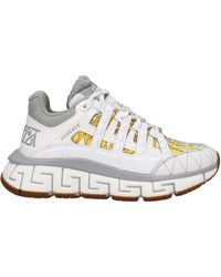 Versace - Canvas & Leather Sneaker - Lyst