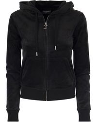 Juicy Couture - Cotton Samt Hoodie - Lyst