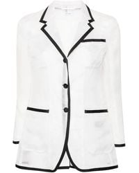 Thom Browne - Semi Sheer Organza Blazer - Lyst
