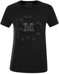 Max Mara - Elmo T -shirt Met Korte Mouwen Met Borduurwerk - Lyst