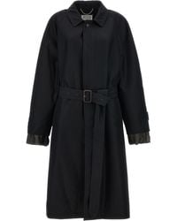 Maison Margiela - Long Single-Breasted Trench Coat - Lyst