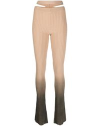 ANDREADAMO - Ombré-Effect Ribbed-Knit Trousers - Lyst