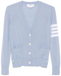 Thom Browne - 4-Bar Vest Van Merinowol Met V-Hals - Lyst