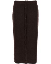 Victoria Beckham - 'Bottoni' Midi -Rock - Lyst