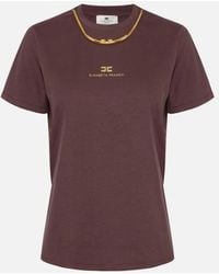 Elisabetta Franchi - Maglietta Con Collana - Lyst