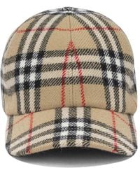 Burberry - "Check" Baseball Cap - Lyst