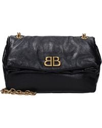 Balenciaga - Borse A Spalla Monaco Donna Pelle Nero - Lyst