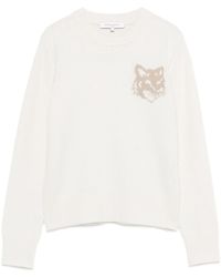 Maison Kitsuné - Fox Head Intarsia Merino Jumper - Lyst