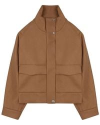 Nine:inthe:morning - Wool Blend Mock Neck Snap-Front Jacket - Lyst