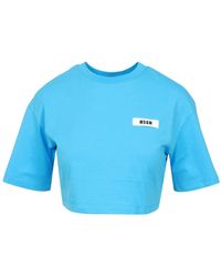 MSGM - Camicie E Polos Chiare Blu - Lyst
