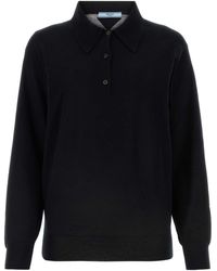 Prada - Cashmere Polo Shirt - Lyst