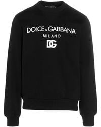 Dolce & Gabbana - Velvet Effect Crew-Neck Sweatshirt For - Lyst