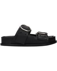 Jil Sander - Leather Sandals And Clogs - Lyst