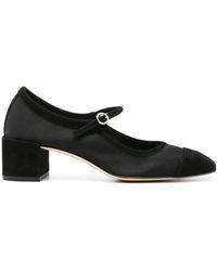 Aeyde - Aline Cap Satin/Kid Suede Leather A11Pulsss45Bl143Ss25800067 - Lyst