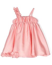 Mi.mi.sol. - Ruffled Satin Dress - Lyst