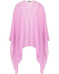 Emporio Armani - Chiffonumhang Mit Schmetterlings-Plissee - Lyst