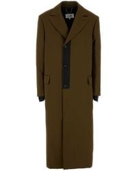 MM6 by Maison Margiela - Mud Polyester Coat - Lyst