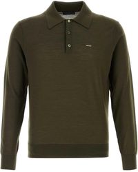 Prada - Wool Polo Shirt - Lyst