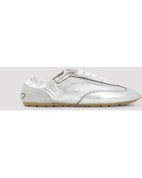 Saint Laurent - Lewis Low-Top Metallic Sneakers - Lyst