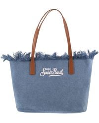 MC2 Saint Barth - Beach Tote Bag With Leather Handles - Lyst