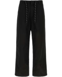 Balenciaga - Black Cotton Wide-leg Pant - Lyst