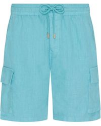 Vilebrequin - Linen Cargo Bermuda Shorts - Lyst