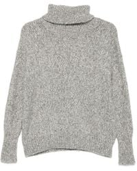 Base London - Cotton And Wool Turtle Neck Sweater - Lyst