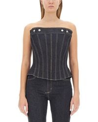 McQueen - Slim Fit Bustier Top - Lyst