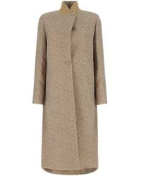 Fendi - Embroidered Wool Blend Coat - Lyst