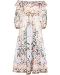 Zimmermann - Wylie Midi Dress - Lyst