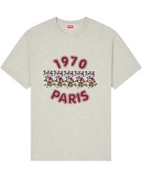 KENZO - Loose-Fitting Cotton T-Shirt With Wild Tiger" Embroidery - Lyst
