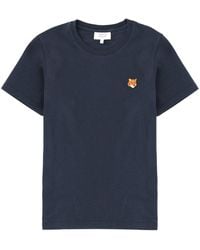 Maison Kitsuné - Fox Head Cotton T-Shirt Organic T-Shirts - Lyst