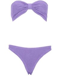 Hunza G - Bikini Set Jean Polyamide Swim Shorts - Lyst