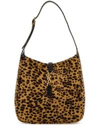 Saint Laurent - Printed Calf Hair Le 5 Ãƒâ 7 Bea Shoulder Bag - Lyst