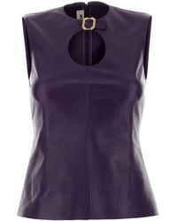 Miu Miu - Leather Top - Lyst