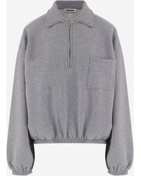 DARKPARK - Cotton Sweatshirt With Half Zip And Pocket - Lyst