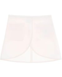 Courreges - Ellipse Twill Mini falda en - Lyst