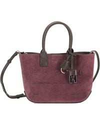 Hogan - Mini Suede Tote Bag With Shoulder Strap - Lyst