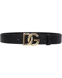Dolce & Gabbana - Dolce&Gabbana Cinture Uomo Pelle Nero/Oro - Lyst