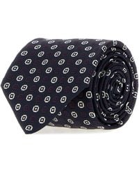 Saint Laurent - Embroidered Jacquard Tie - Lyst