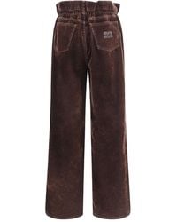 Miu Miu - Pantaloni Velvet Chambray - Lyst