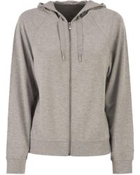 Majestic - Hooded Zip Up Sweatshirt - Lyst