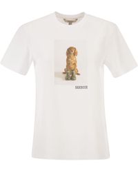 Barbour - Bedale Katoenen T-shirt Met Print - Lyst